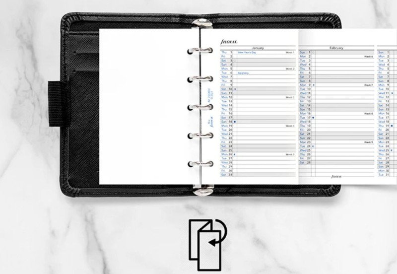 Filofax wkład kalendarzowy Vertical Year Planner 2026 mini NOTEKA (3).jpg