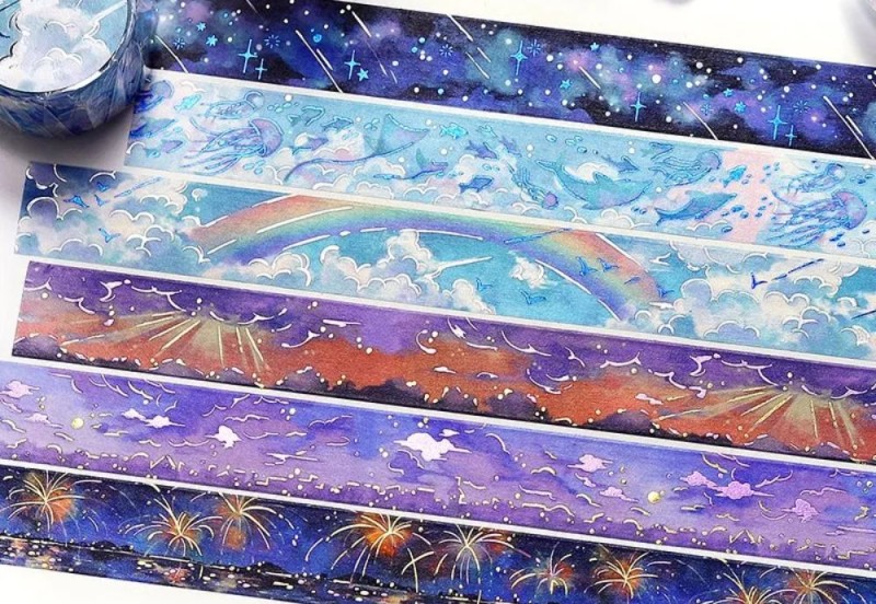 BGM Taśma Washi The Sky of One Day: Fireworks