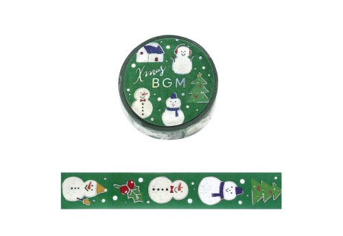 BGM Taśma Washi Christmas Limited Edition: Snowman 15 mm