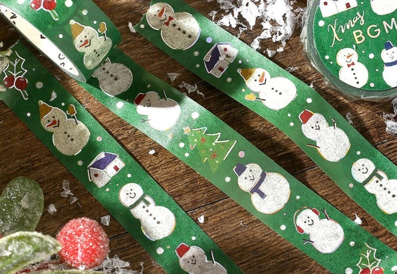 BGM Taśma Washi Christmas Limited Edition: Snowman
