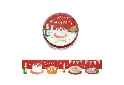BGM Taśma Washi Christmas Limited Edition: Dinner time 20 mm