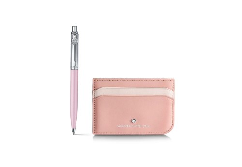 Sheaffer Sentinel Emily in Paris Pink Chrom - zestaw: długopis i etui na karty