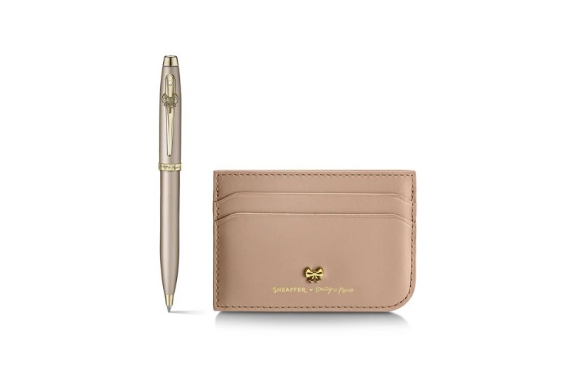 Sheaffer 100 champagne gold Emily in Paris zestaw prezentowy z etui NOTEKA.jpg