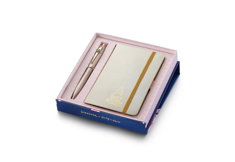 Sheaffer 100 champagne gold Emily in Paris zestaw prezentowy z notesem NOTEKA (3).jpg