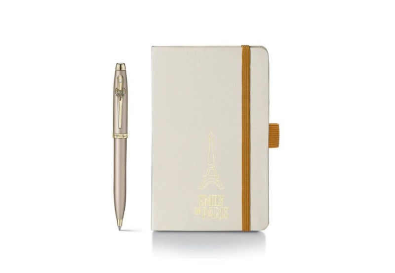 Sheaffer 100 champagne gold Emily in Paris zestaw prezentowy z notesem NOTEKA.jpg