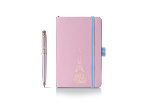 Sheaffer Prelude Mini Emily in Paris Pastel Pink z kryształem Swarovskiego - zestaw: długopis i notes