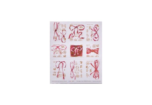 OURS Studio Naklejki - Znaczki pocztowe Ribbon Bow