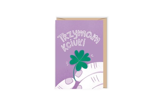 Cudowianki Kartka - Trzymam kciuki