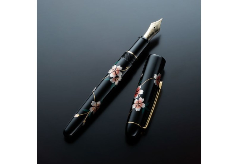 Platinum 3776 Century Silver Kaga Maki-e Sakura Pióro wieczne 14k 1.jpg
