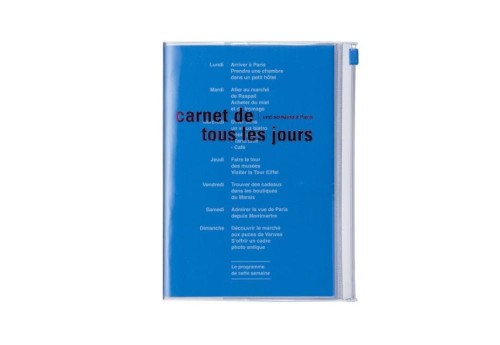 Mark's Japan Notes Zipper Notebook DAY'S B6 Niebieski Tous Les Jours