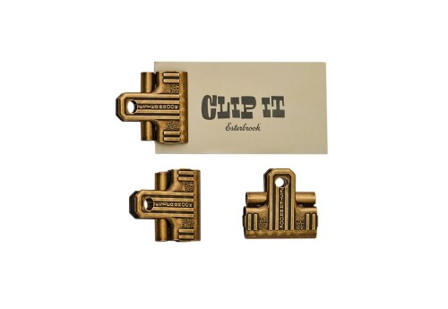 Esterbrook Eclipse Clips Set Brass - 3 sztuki mosiężnych klipsów