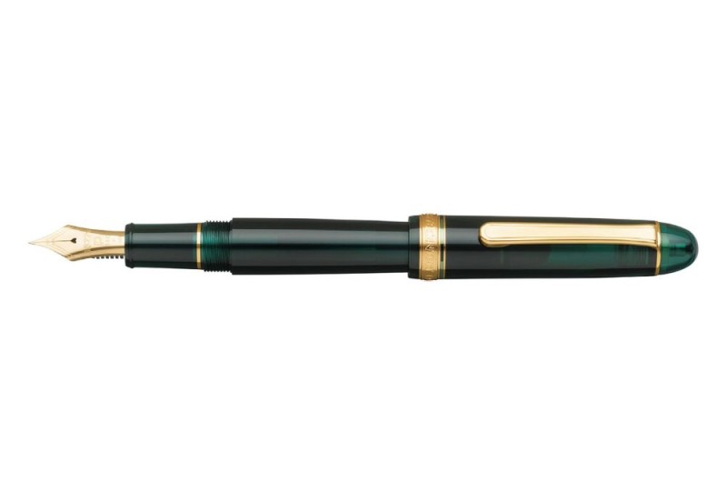 Platinum 3776 Pióro Wieczne Gold Trim Laurel Green.jpg