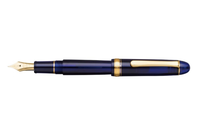 Platinum 3776 Pióro Wieczne Gold Trim Chartres Blue.jpg