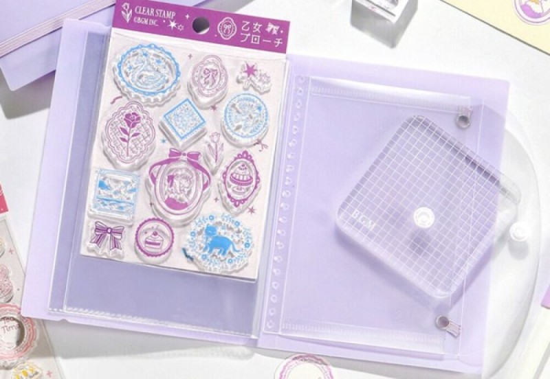 BGM Clear Stamp File Album na przezroczyste stemple - Lilac NOTEKA (4).jpg