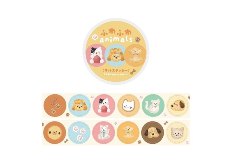 BGM roll sticker naklejki w rolce Fluffy Animals NOTEKA.jpg