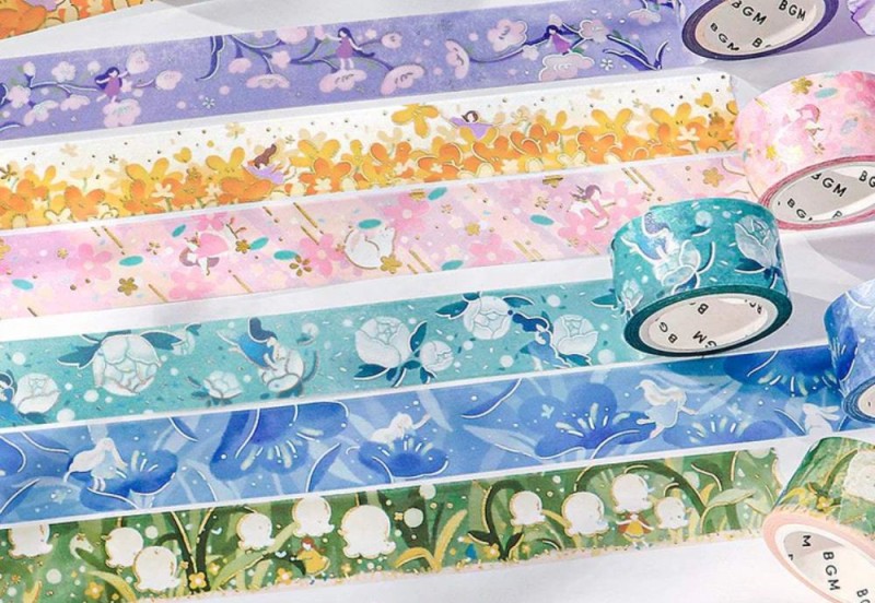 BGM Taśma Washi Flower Story Holographic_ Night NOTEKA (5).jpg