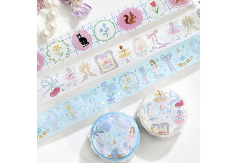 BGM Taśma Washi 20 mm - Ballerina Blue NOTEKA