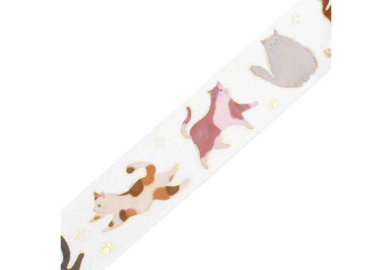BGM Taśma Washi Clear Tape Cat NOTEKA (2).jpg
