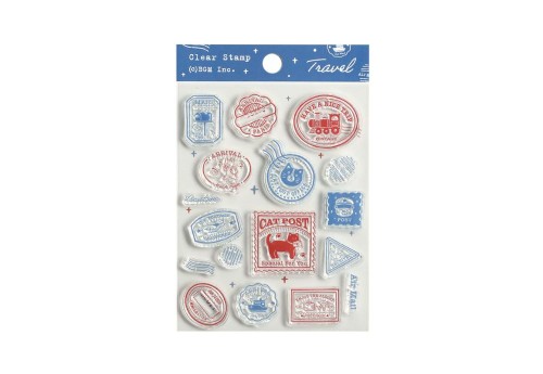 BGM Clear Stamp Zestaw Przezroczystych Stempli - Travel
