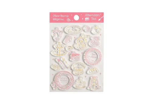 BGM Clear Stamp Zestaw Przezroczystych Stempli - Afternoon Tea