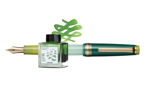 Sailor Pióro wieczne ProGear Slim Eucalyptus 14k - zestaw z atramentem