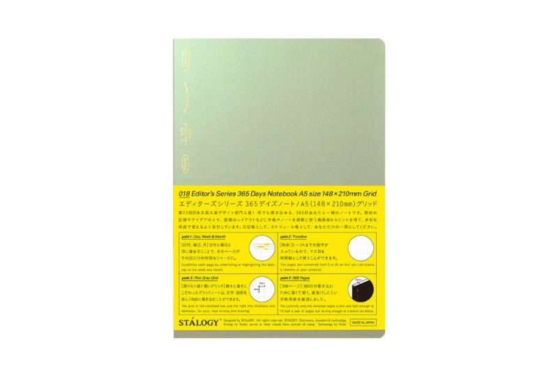 Stalogy notes w kratkę A5 365 days Aurora Green NOTEKA.jpg