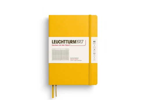 Leuchtturm1917 A5 Notes w kratkę - Żółty