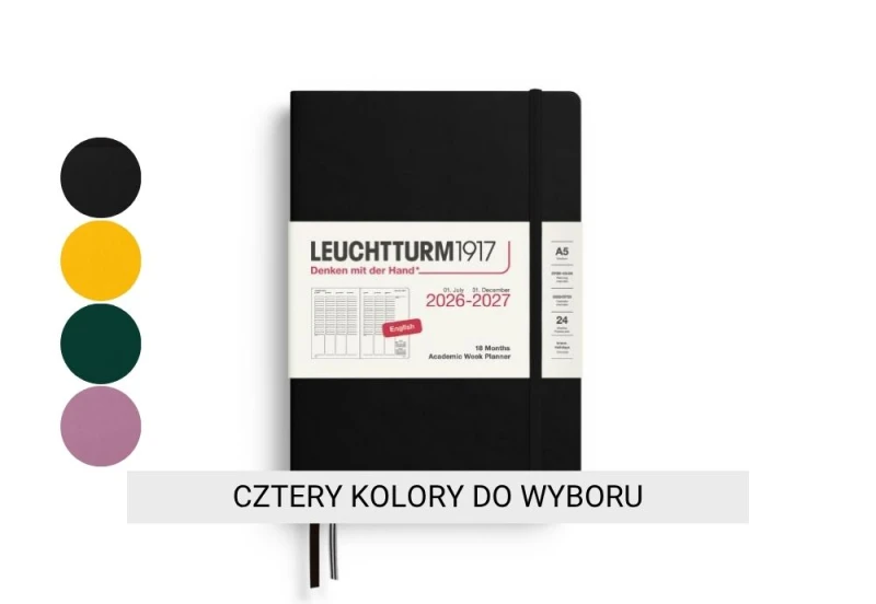 Leuchtturm1917 Kalendarz tygodniowy akademicki 20262027 A5 18miesięczny układ pionowy.jpg