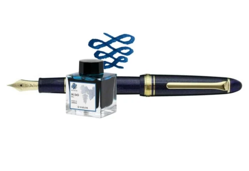  Sailor Pióro wieczne 1911 Light Shining Blue GT 14k - zestaw z atramentem 