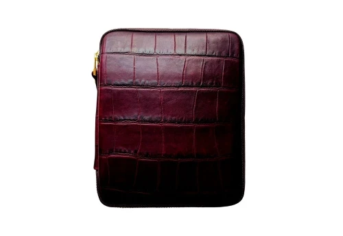 Kyoku Haku Zippered Pen Case Leather Ancora Red - skórzany piórnik na 10 instrumentów