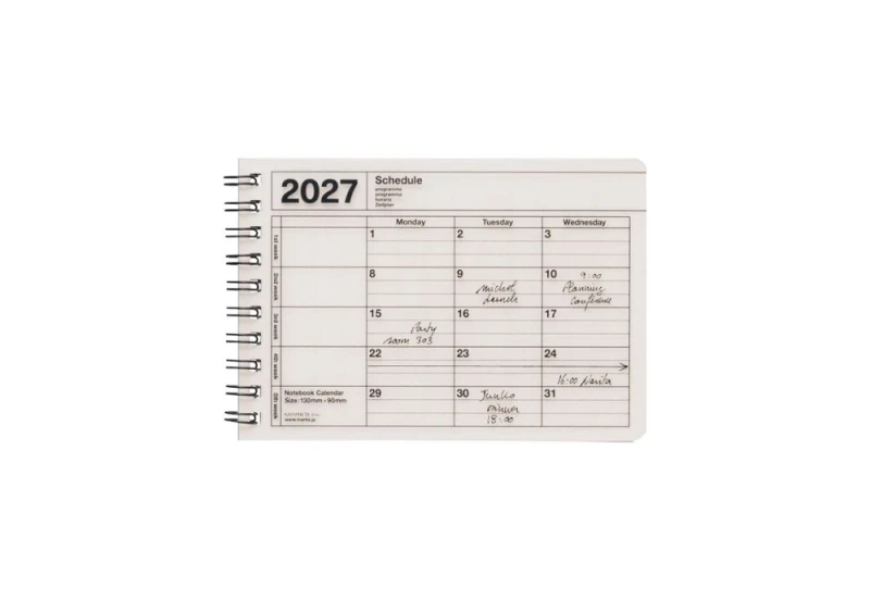 kalendarz miesięczny 2027 mark's japan XS ivory NOTEKA.jpg