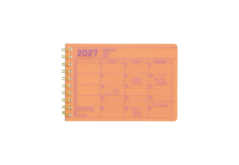 kalendarz miesięczny 2027 mark's japan XS neon orange NOTEKA.jpg