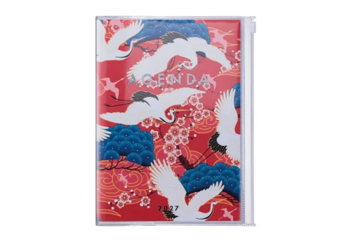 Mark's Japan Kalendarz 2026/2027 Japan / Birds Ptaki A5 - czerwony