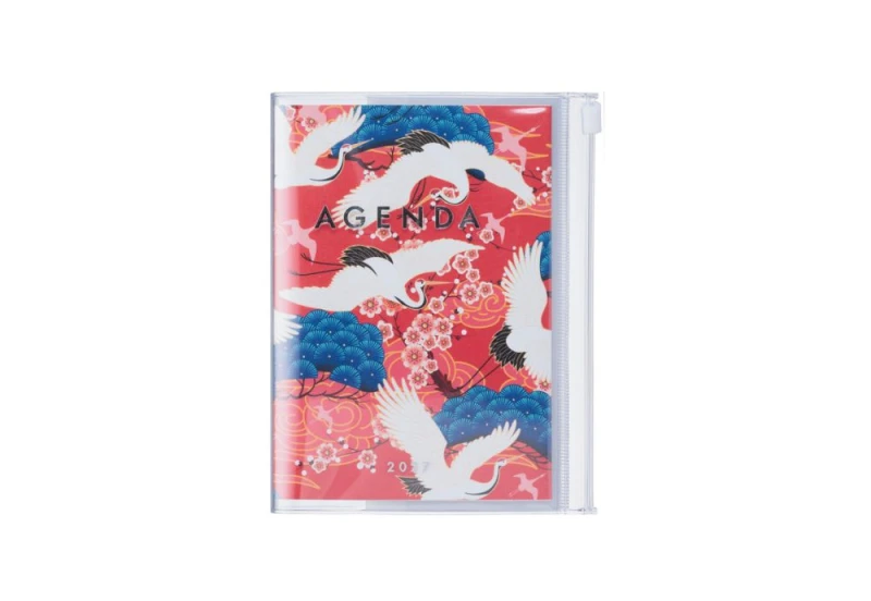 mark's japan kalendarz a6 birds red 2026 2027 NOTEKA.jpg