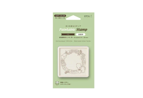 Midori pieczątka Paintable Stamp Pre-inked Soft Color Brązowa - Posiłki