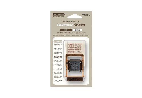 Midori Pieczątka Paintable Stamp Soft Color Brązowa - Krajobrazy