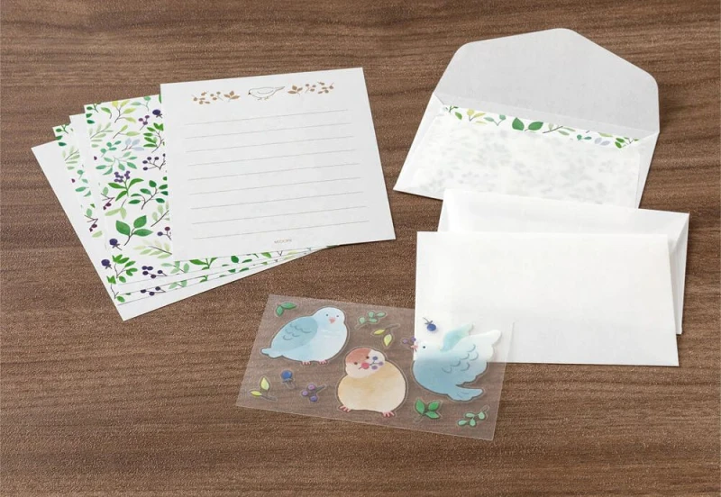 Midori Mini Papeteria z naklejkami 944 - Ptaszki NOTEKA (2).jpg