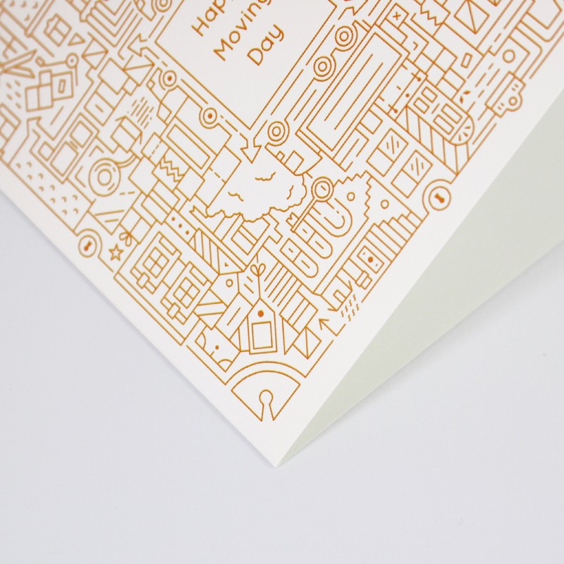 Happy MovingDay Greetings Card Close Up